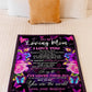 Family To My Mom You Will Always Be My Loving Mom Butterfly Rose Flannel Blanket For Relaxing At Home And Travel