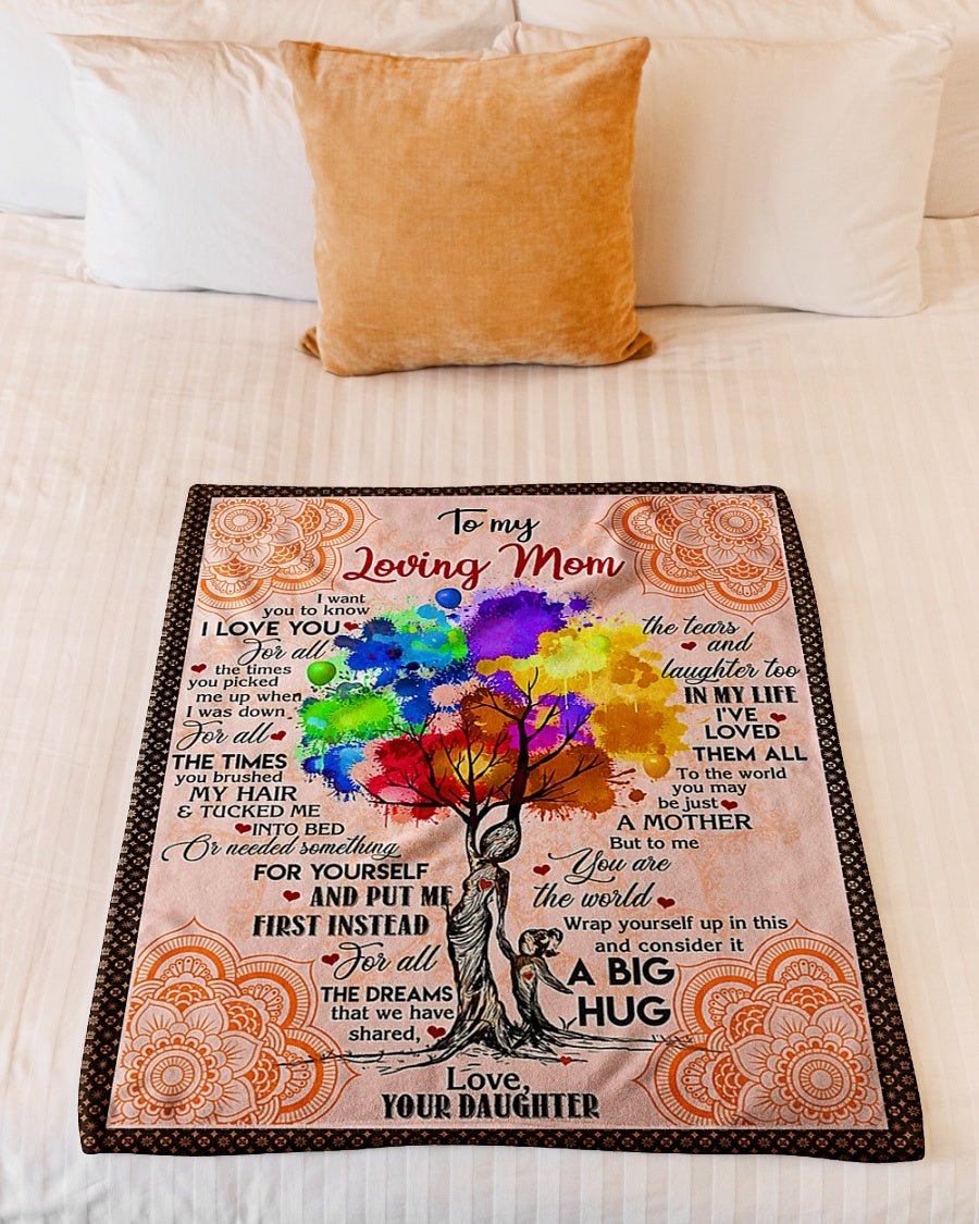 Family Lifelong Love Message Flannel Blanket For Relaxing At Home And Travel