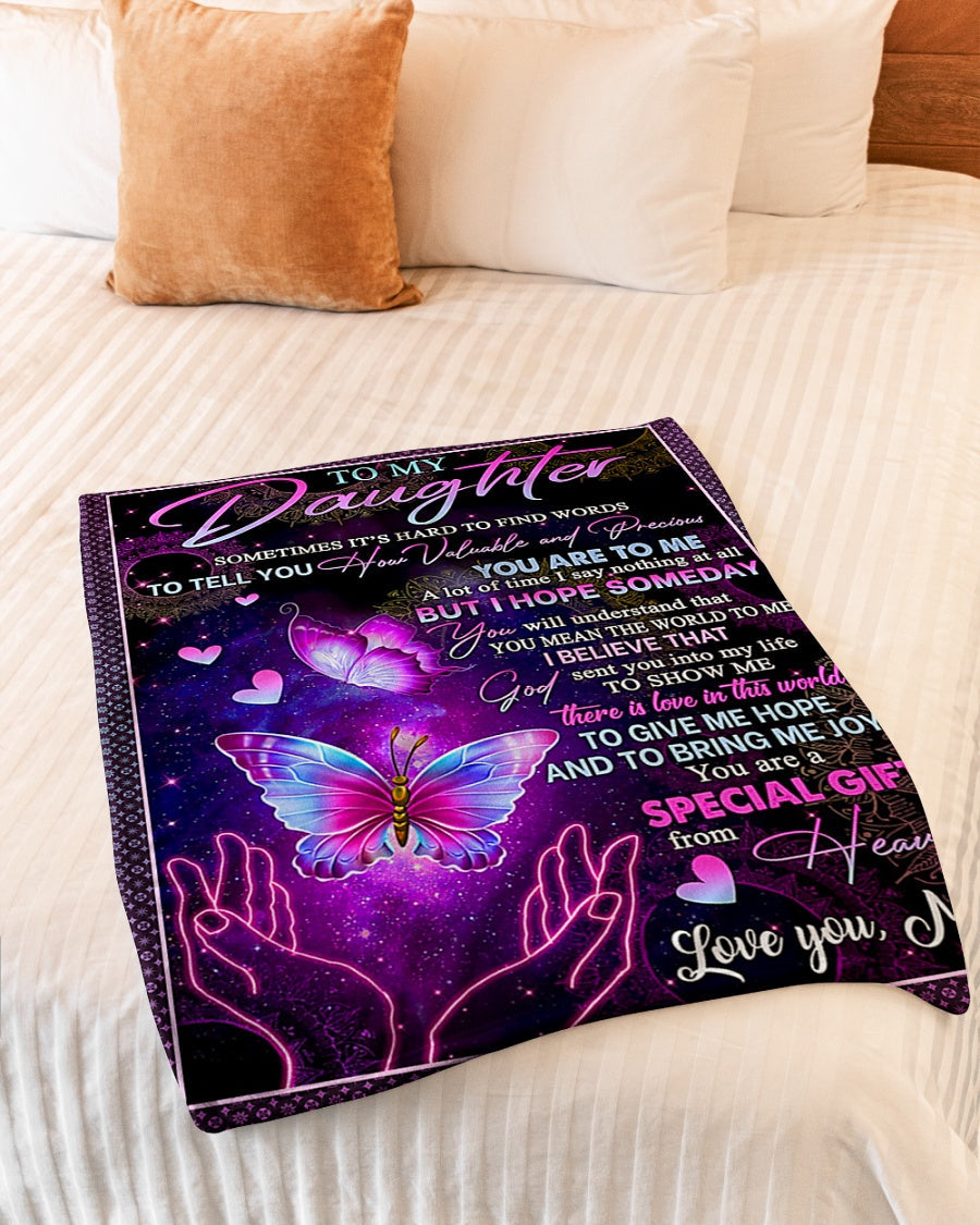 Butterfly Lover How Valuable And Precious You Are To Me Flannel Blanket For Soft Bed Couch And Home Comfort