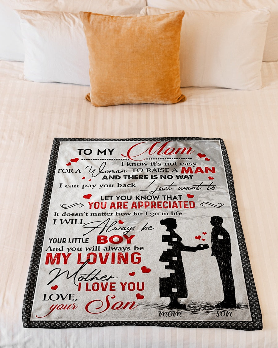Family I Love You With All My Heart Flannel Blanket For Relaxing At Home And Travel