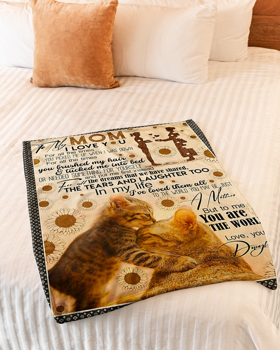 Cat To My Mom Cat In My Life Flannel Blanket For Soft Bed Couch And Home Comfort
