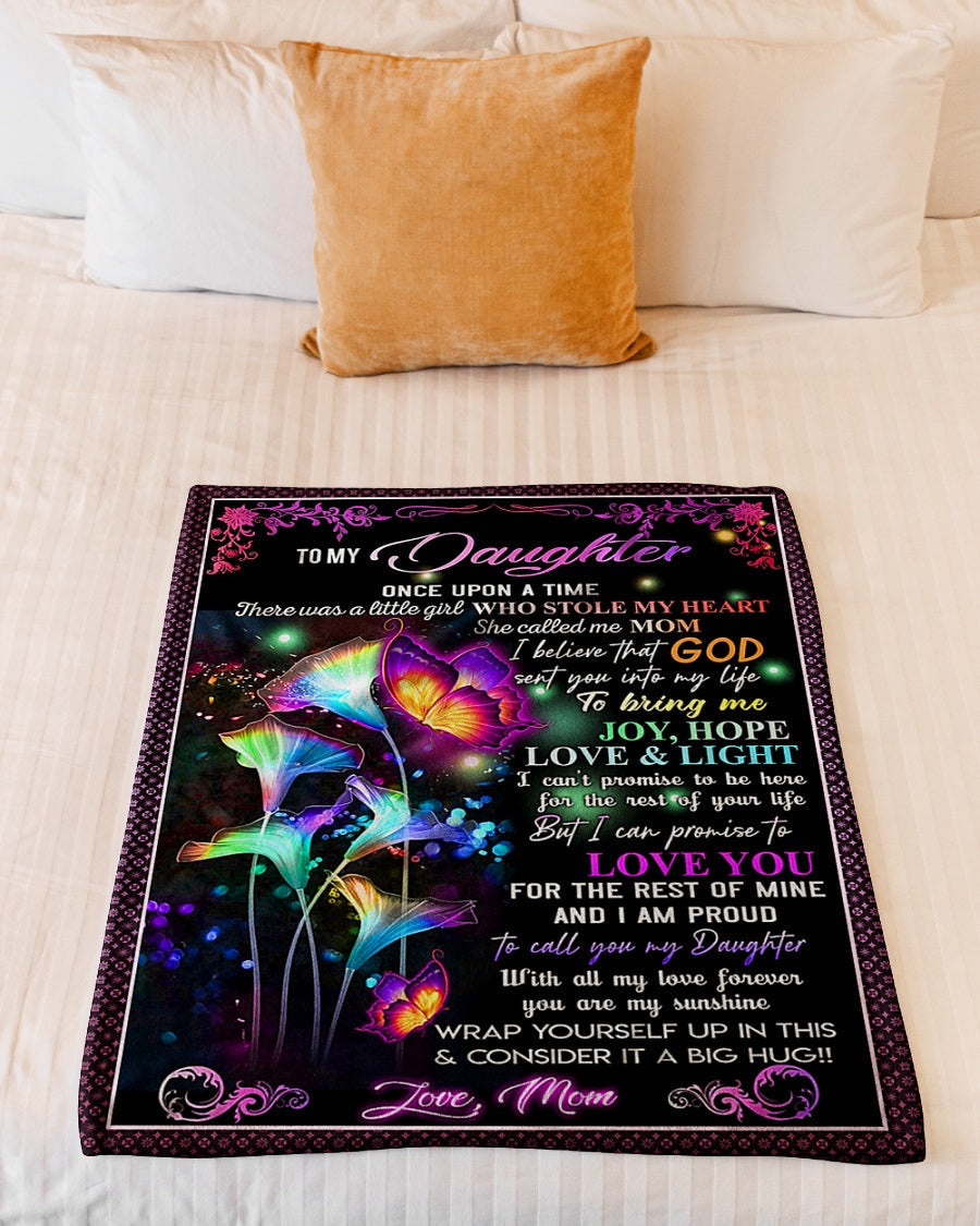Butterfly Warm Sunshine Love Gift Flannel Blanket For Relaxing At Home And Travel