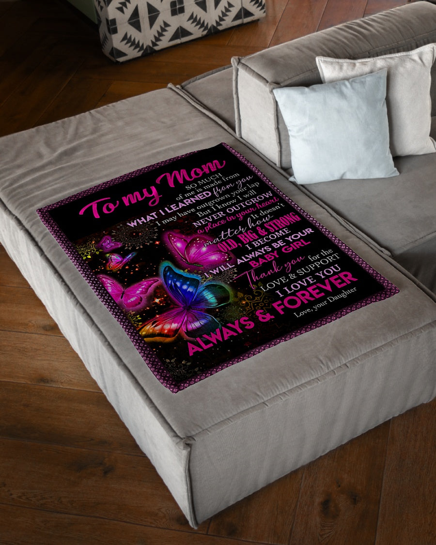 Butterfly You Are The Best Pink Flannel Blanket For Living Room And Bedroom Styling