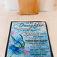 Butterfly Mom To Daughter Love Gift Flannel Blanket For Relaxing At Home And Travel