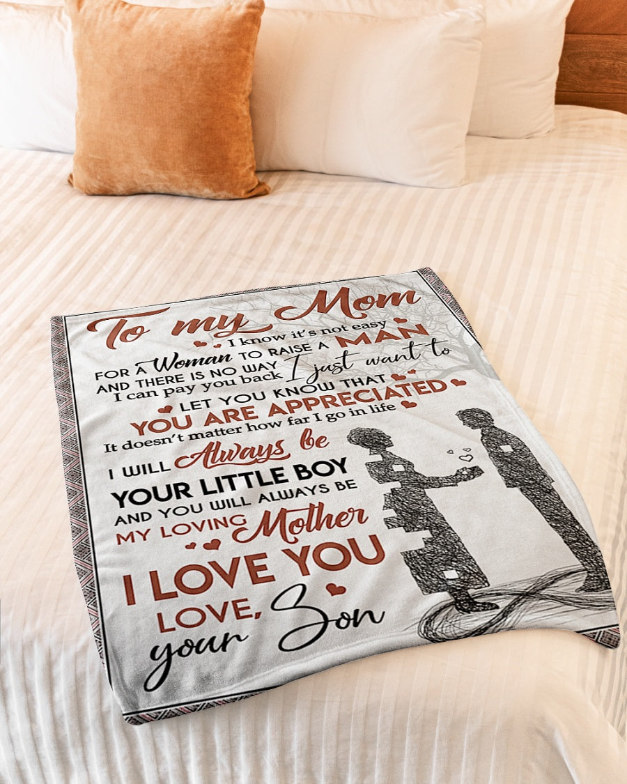 Family Endless Love My Loving Mother Flannel Blanket For Soft Bed Couch And Home Comfort