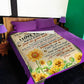Sunflower I Love You Daughter Gift Flannel Blanket For Bed Sofa And Reading Nook Decor