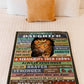 Cheetah Never Feel You Are Alone Panther Mom To Daughter Flannel Blanket For Relaxing At Home And Travel