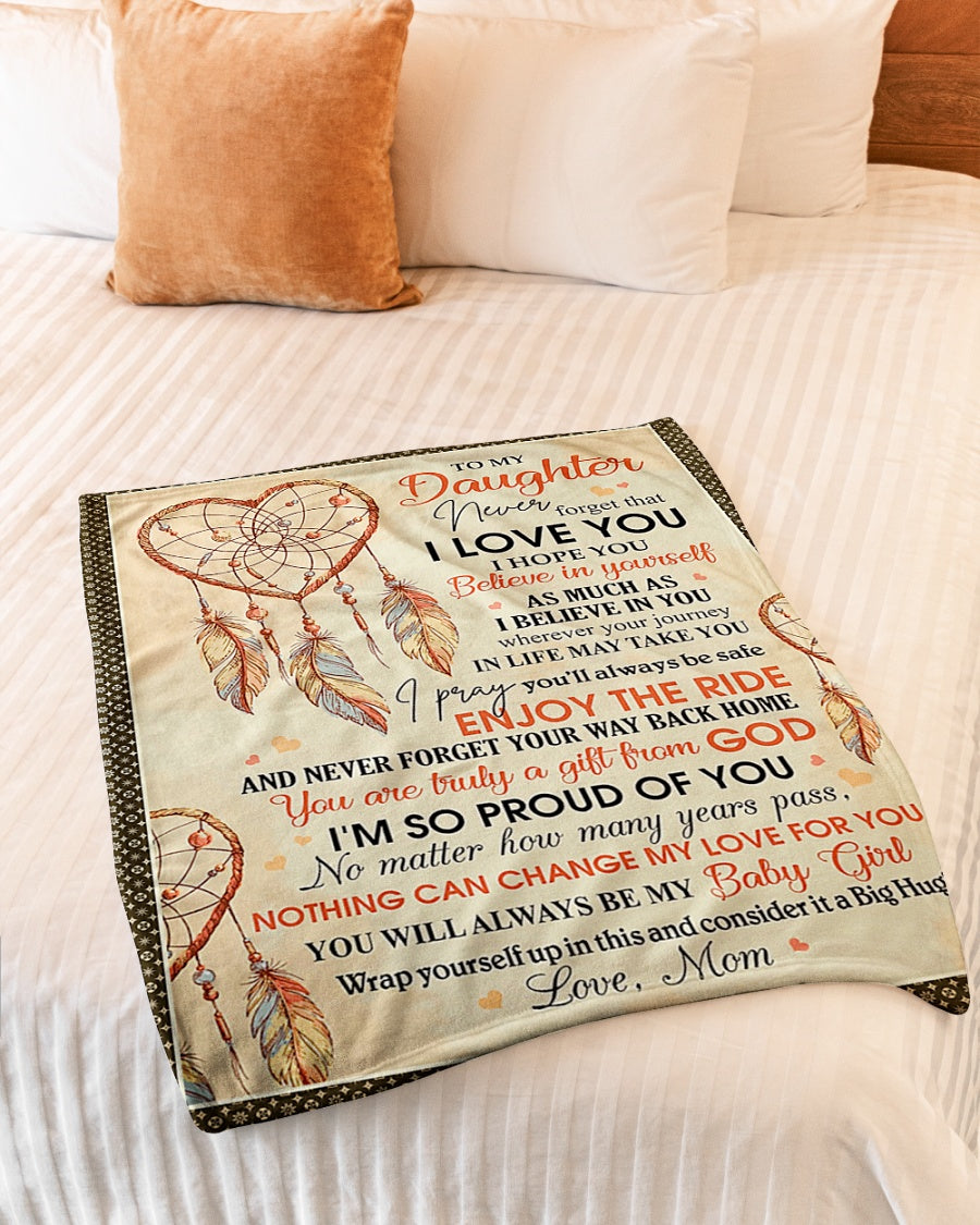 Native Enjoy The Ride Mom To Daughter Flannel Blanket For Soft Bed Couch And Home Comfort