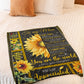 Sunflower To My Mom Flannel Blanket For Soft Bed Couch And Home Comfort