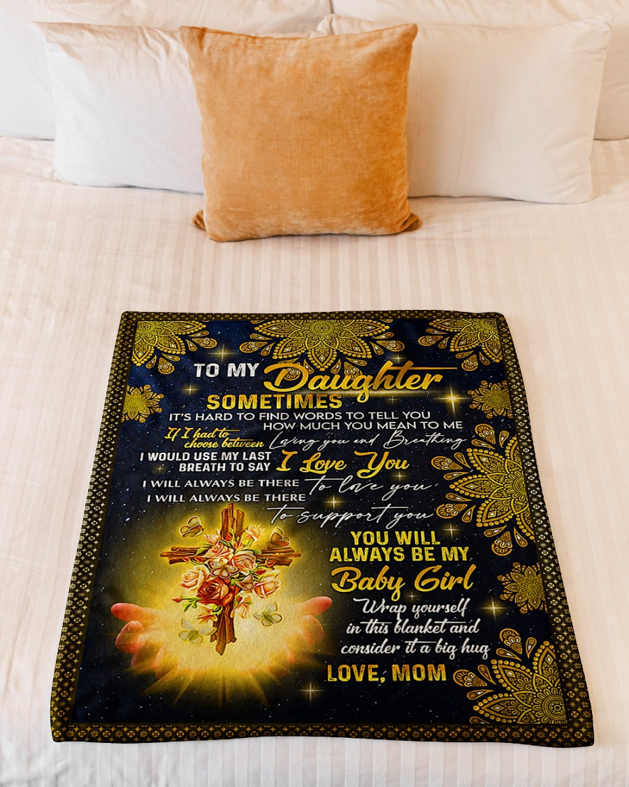 Jesus How Much You Mean To Me Daughter Gift Flannel Blanket For Relaxing At Home And Travel