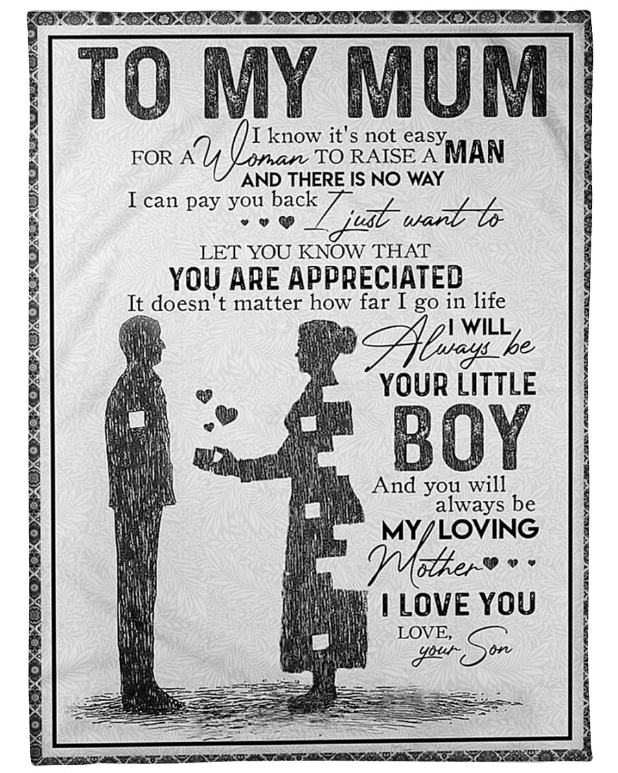 Family Beloved Mother Message Flannel Blanket For Bed Sofa And Reading Nook Decor