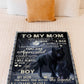 Wolf To My Mom Wolf You Are Appreciated Flannel Blanket For Relaxing At Home And Travel