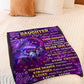 Wolf Strength And Hope Message Daughter Gift From Mom Flannel Blanket For Soft Bed Couch And Home Comfort