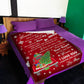 Christmas I Love You Daughter Gift Flannel Blanket For Bed Sofa And Reading Nook Decor