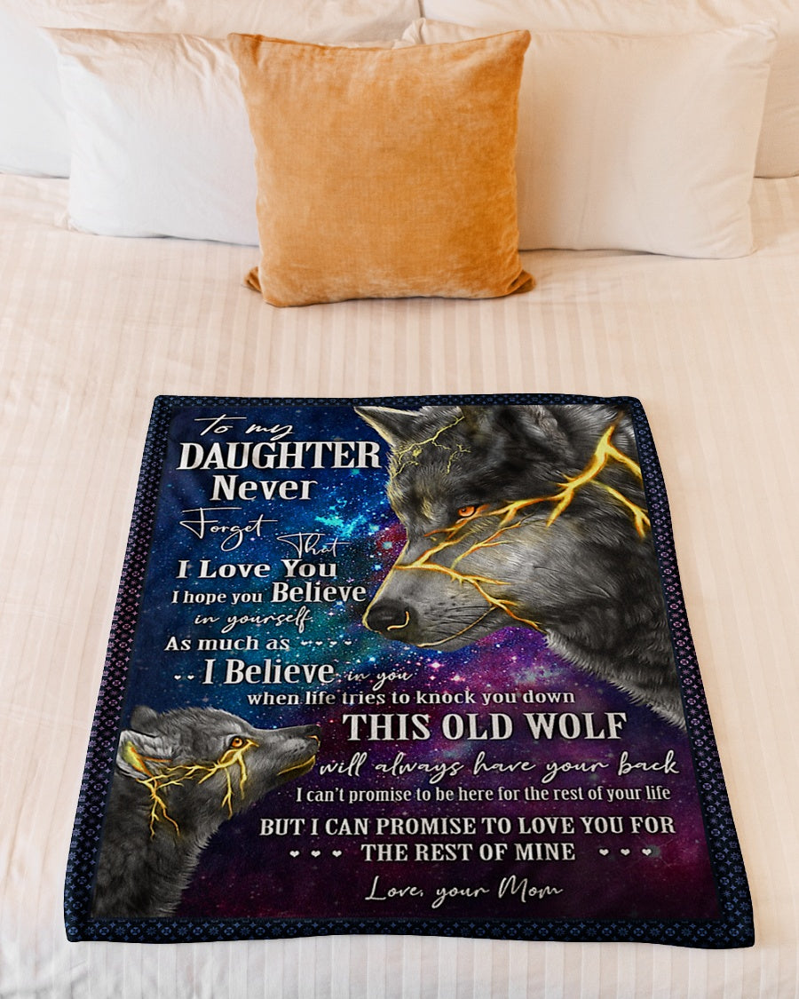 Wolf Believe In Yourself I Love You Flannel Blanket For Relaxing At Home And Travel