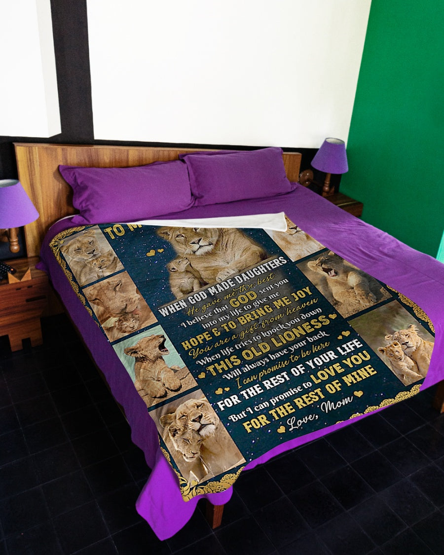 Lion The Rest Of Your Life Daughter Gift Flannel Blanket For Bed Sofa And Reading Nook Decor