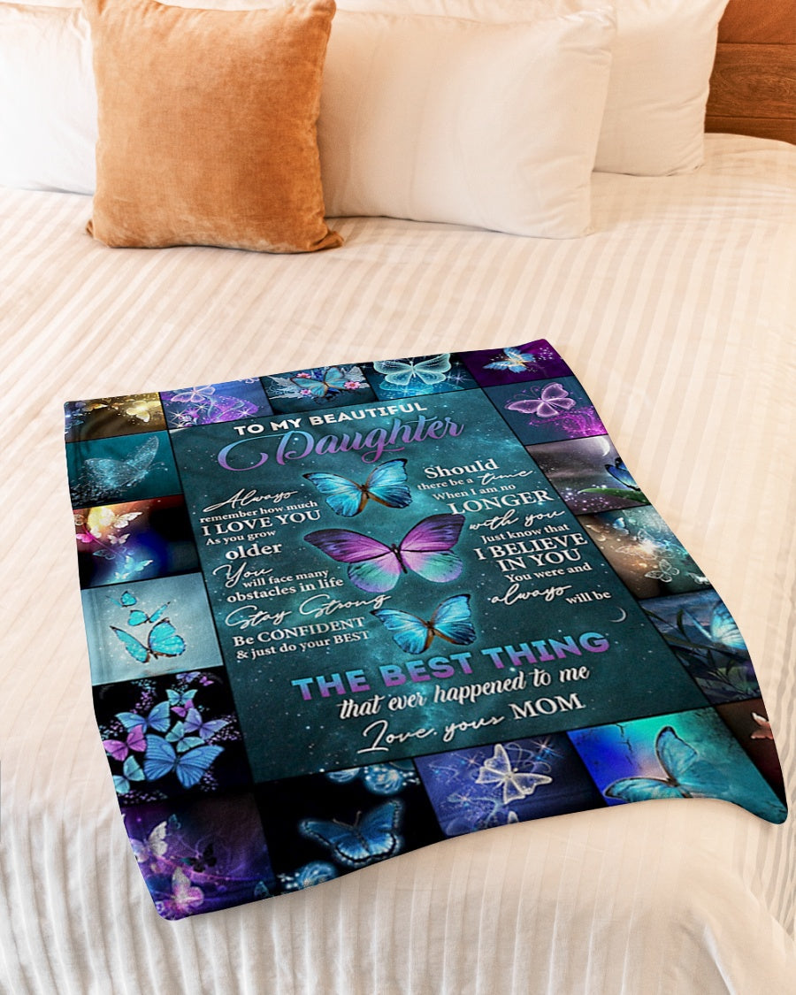 Butterfly Remember How Much I Love You Flannel Blanket For Soft Bed Couch And Home Comfort