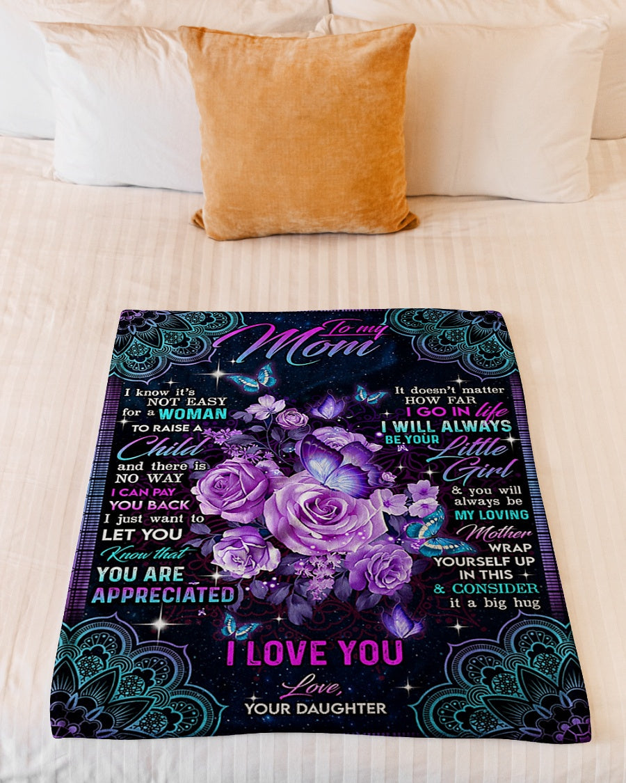 Rose I Love You With All My Heart Flannel Blanket For Relaxing At Home And Travel