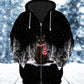 Black Cat Snow Night Art – 3D Hoodie