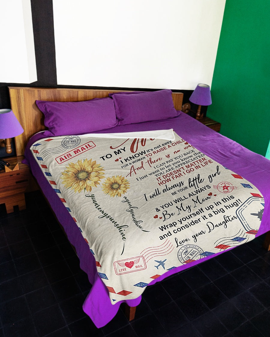 Loving Mom Family Gift Flannel Blanket For Cozy Home Lounging And Gifting