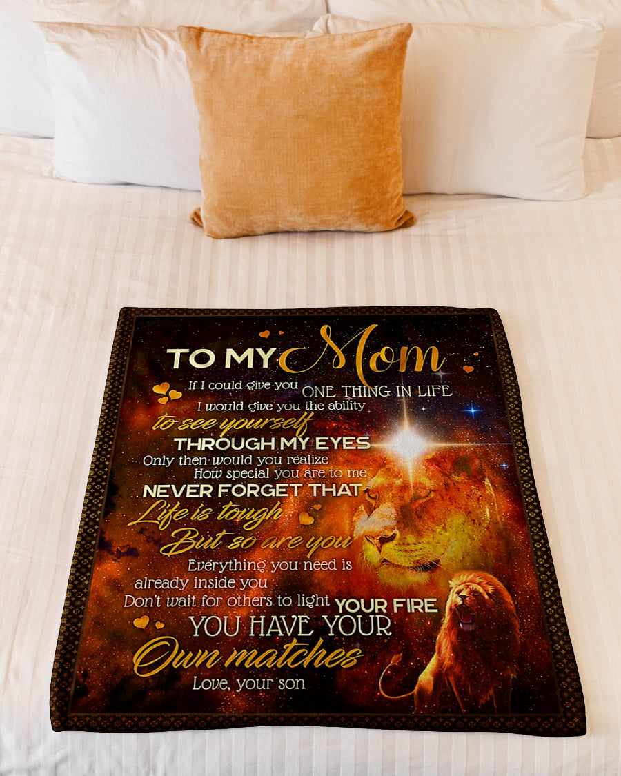 Lion So Strong I Love You With All My Heart Flannel Blanket For Relaxing At Home And Travel