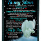 Elephant To My Mom You Are The World To Me Flannel Blanket For Bed Sofa And Reading Nook Decor