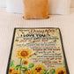 Sunflower I Love You Daughter Gift Flannel Blanket For Relaxing At Home And Travel