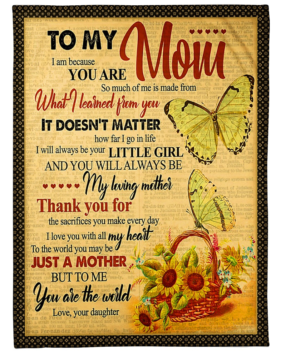 Butterfly To Me You Are Wonderful Flannel Blanket For Bed Sofa And Reading Nook Decor