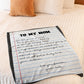Dear Mom Letter Flannel Blanket For Soft Bed Couch And Home Comfort