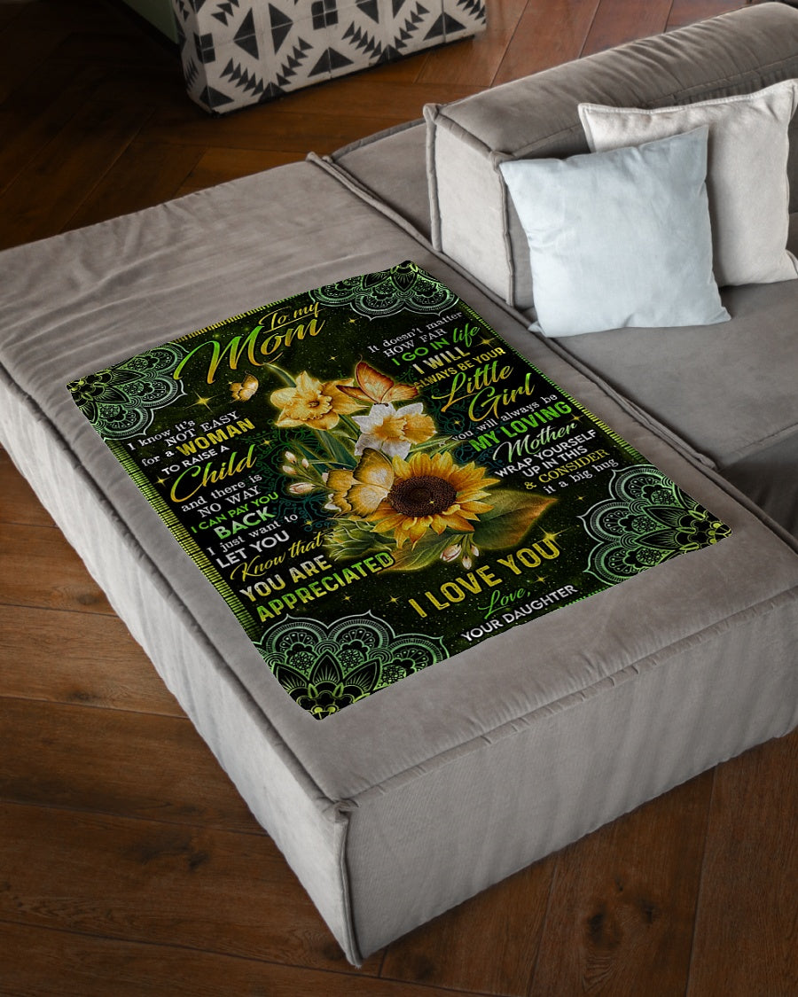 Sunflower Will Always Be The Greatest Mom Flannel Blanket For Living Room And Bedroom Styling