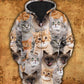 Cats In My Heart Art – 3D Hoodie