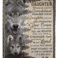 Wolf Big Hug Mom To Daughter Flannel Blanket For Bed Sofa And Reading Nook Decor