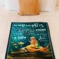 Mermaid God Sent You Into My Life Mom To Daughter Flannel Blanket For Relaxing At Home And Travel
