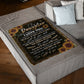Sunflower To My Daughter Life Is Filled With Hard Times Flannel Blanket For Living Room And Bedroom Styling