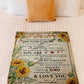 Sunflower I Love You With All My Heart Flannel Blanket For Relaxing At Home And Travel