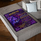 Wolf Strength And Hope Message Daughter Gift From Mom Flannel Blanket For Living Room And Bedroom Styling