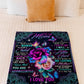 Rose Beloved Mother Message Big Hug Flannel Blanket For Relaxing At Home And Travel