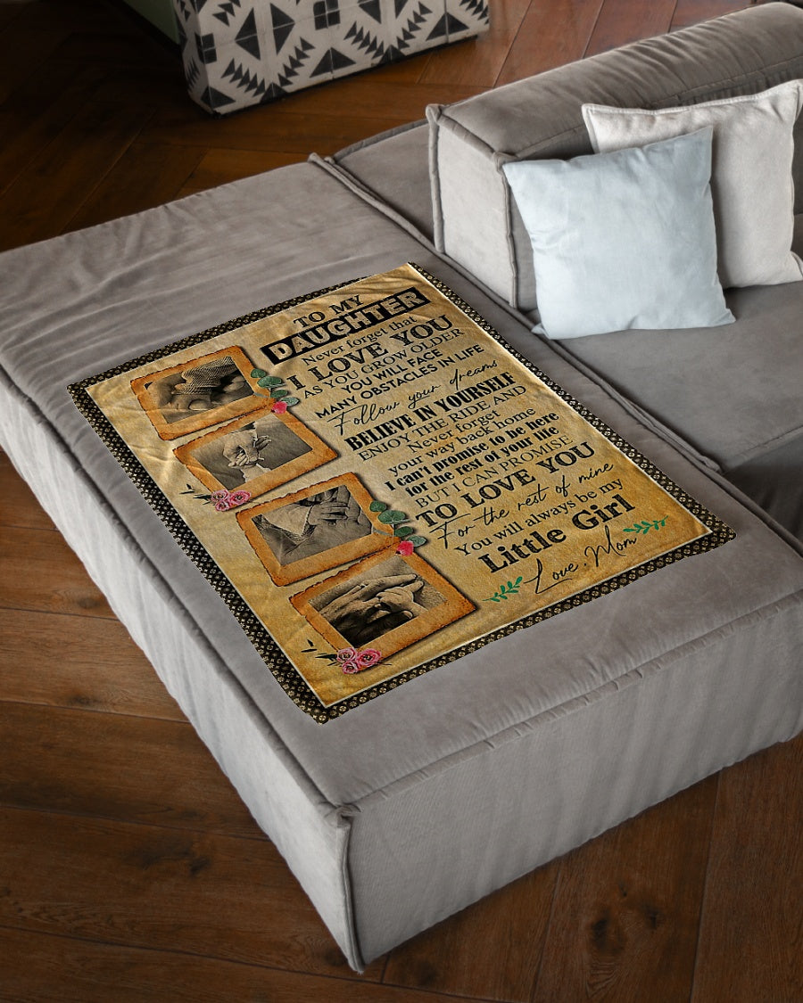 Family Dream Big Encouragement Daughter Gift Flannel Blanket For Living Room And Bedroom Styling