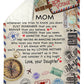 Letter Beloved Mother Message Flannel Blanket For Soft Bed Couch And Home Comfort