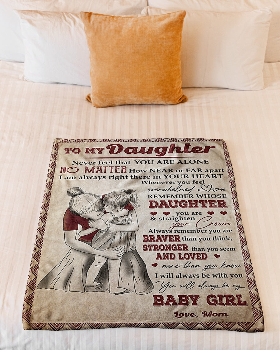 Family I'll Always Be With You Flannel Blanket For Relaxing At Home And Travel