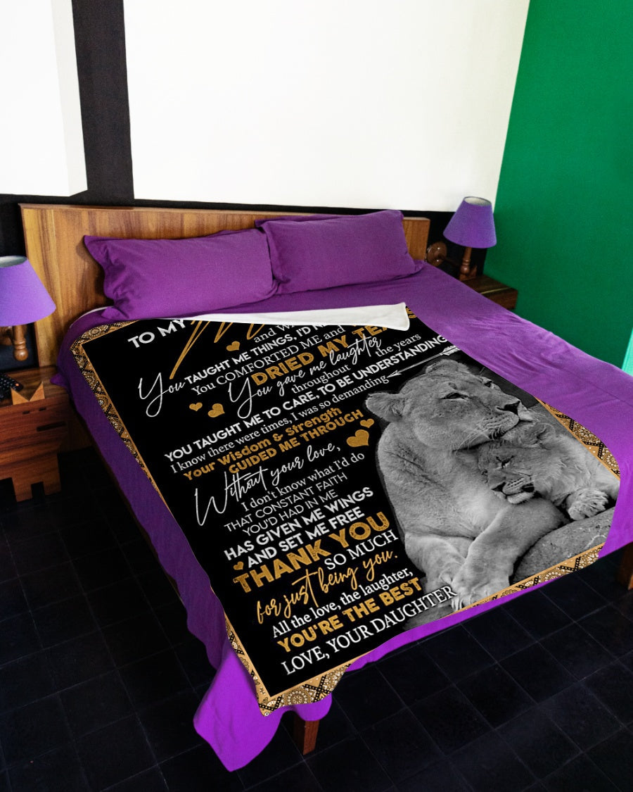 Lion I Love You With All My Heart Thank You Flannel Blanket For Bed Sofa And Reading Nook Decor