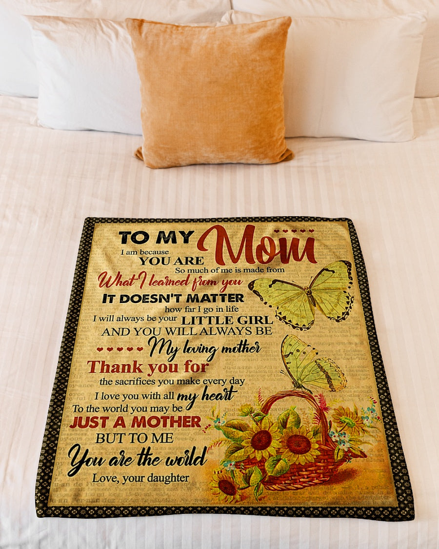 Butterfly To Me You Are Wonderful Flannel Blanket For Relaxing At Home And Travel
