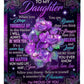 Butterfly I'm Proud Of You Daughter Gift Flannel Blanket For Bed Sofa And Reading Nook Decor