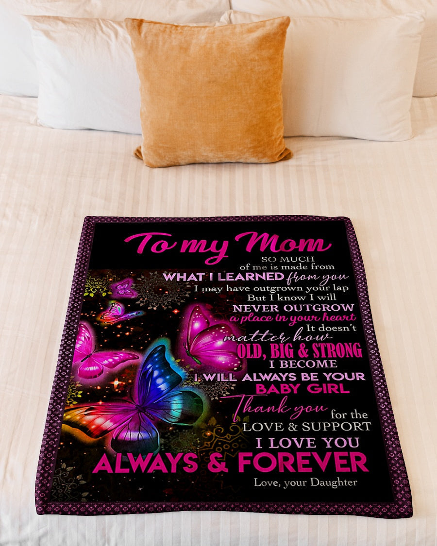 Butterfly You Are The Best Pink Flannel Blanket For Relaxing At Home And Travel