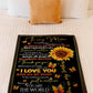 Sunflower To My Mom Flannel Blanket For Relaxing At Home And Travel