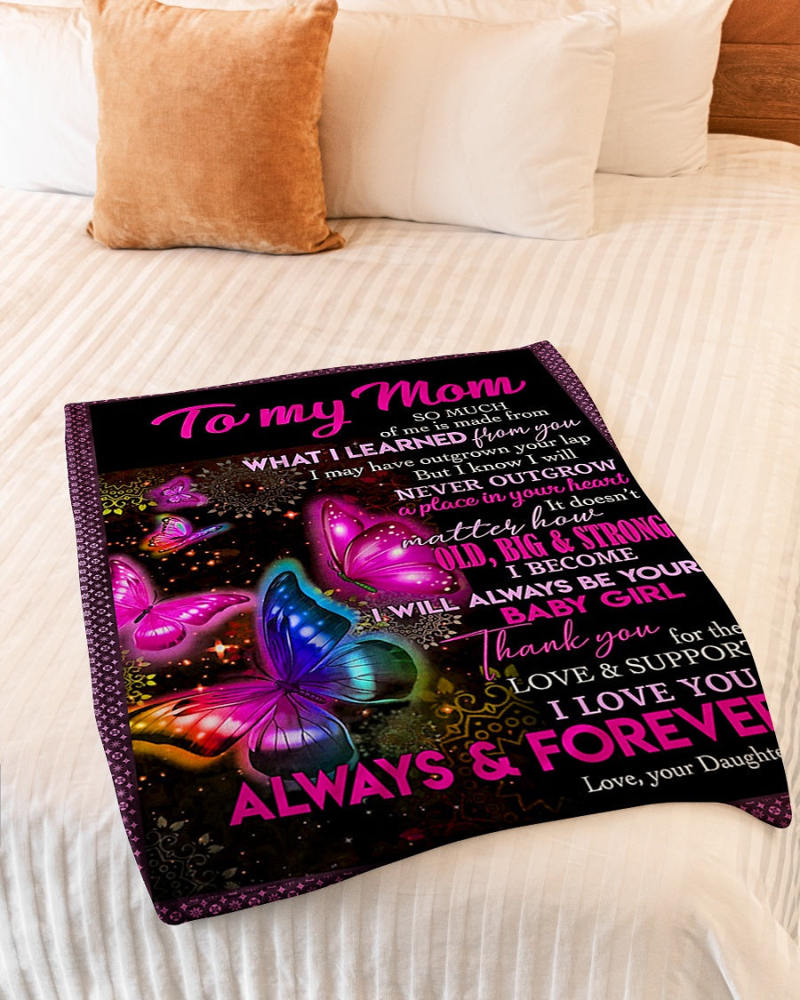 Butterfly You Are The Best Pink Flannel Blanket For Soft Bed Couch And Home Comfort