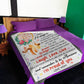 Family Love I'm Proud Of You Daughter Gift Flannel Blanket For Bed Sofa And Reading Nook Decor