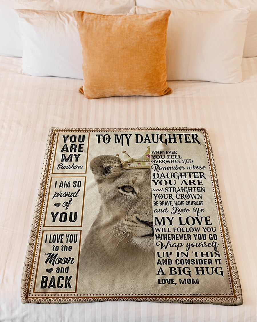 Lion Warm Sunshine Love Daughter Gift Flannel Blanket For Relaxing At Home And Travel