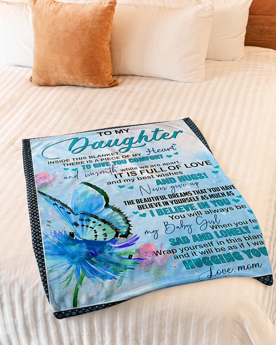 Butterfly Mom To Daughter Flannel Blanket For Soft Bed Couch And Home Comfort
