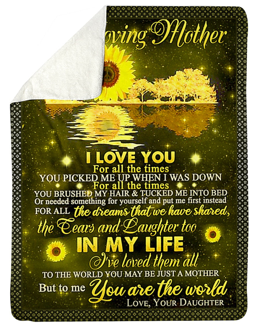 Sunflower To My Mother Flannel Blanket For Soft Bed Couch And Home Comfort